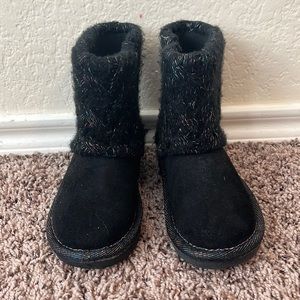 Girls Rainbow Confetti Black Warm Winter Boots - Jumping Beans - Toddler 9